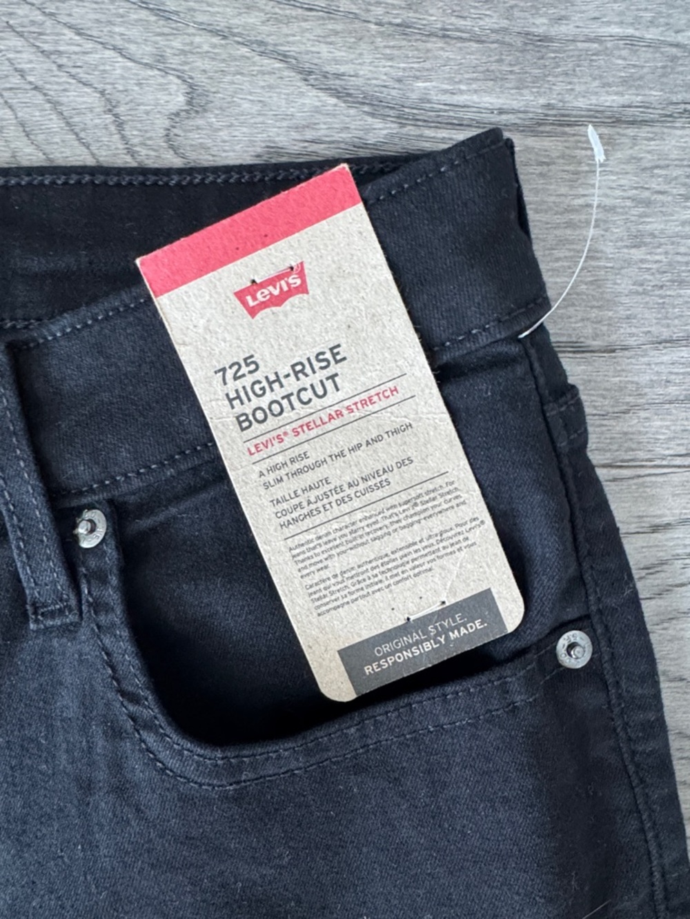 🌼LEVI’S🌼 725 Black High Rise Bootcut Jeans, Size 31 - Picture 5 of 14
